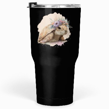 Discover Cute Watercolor Tortoise Turtle Flower Crown Anima Tumblers 30 Oz