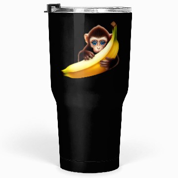 Discover Monkey hide and seek banana Tumblers 30 Oz