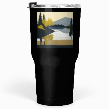 Discover "Tranquil Views" - Minimalist landscape design Tumblers 30 Oz