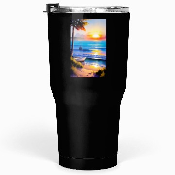 Discover A sunrise with a seaside view-2 Tumblers 30 Oz
