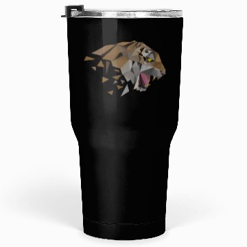 Discover Low Poly Triangular Tiger Head Wild Animal Tumblers 30 Oz