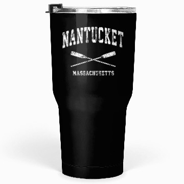 Discover Nantucket Massachusetts Nautical Crossed Oars Tumblers 30 Oz