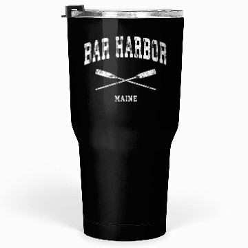 Discover Bar Harbor Maine Nautical Crossed Oars Tumblers 30 Oz