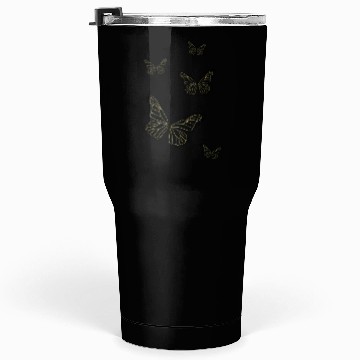Discover Black glittery butterflies monarch Tumblers 30 Oz