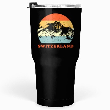 Discover Switzerland Mountain Throwback Vacation Tumblers 30 Oz