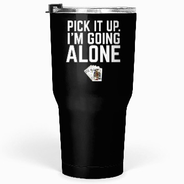 Discover Pick It Up I'M Going Alone Euchre Tumblers 30 Oz