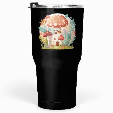 Discover Cottagecore Mushroom Toadstool House Cute Forest Tumblers 30 Oz