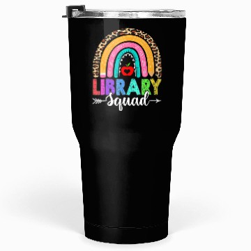 Discover Library Squad Rainbow Leopard Teacher Back To Scho Tumblers 30 Oz
