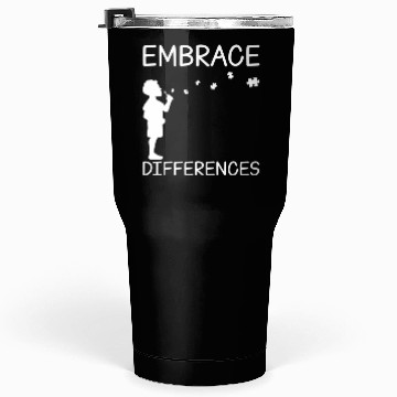 Discover Embrace Differences Puzzle Autism Awareness Day Tumblers 30 Oz