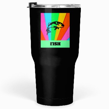 Discover Fish Rainbow Retro Classic Tumblers 30 Oz