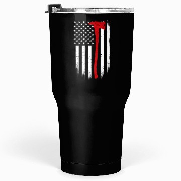 Discover Thin Red Line Flag Axe Firefighter Support Tumblers 30 Oz