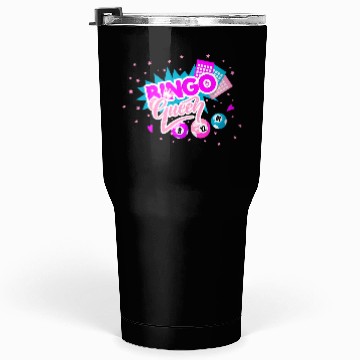 Discover Bingo Queen Pocket Balls Fun Tumblers 30 Oz
