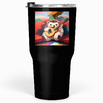 Discover Cute Hedgehog playing Guitar Tumblers 30 Oz