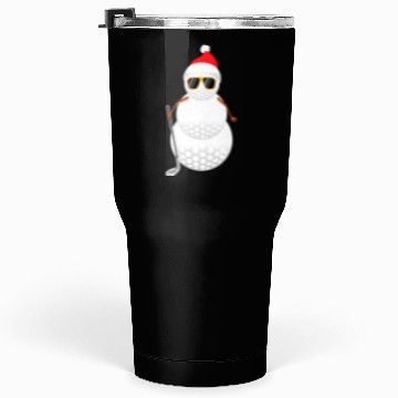 Discover Santa Snowman Golf Ball Golfer Tumblers 30 Oz