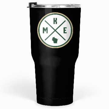 Discover Milwaukee Circle Patch Green Tumblers 30 Oz