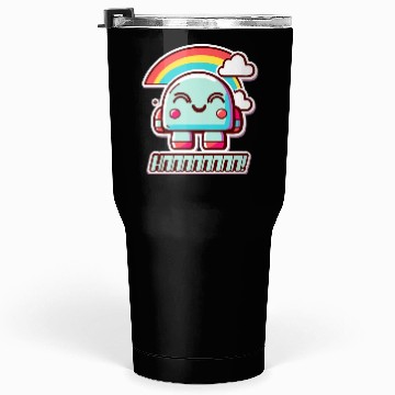 Discover A Robot Grin And A Rainbow Tumblers 30 Oz