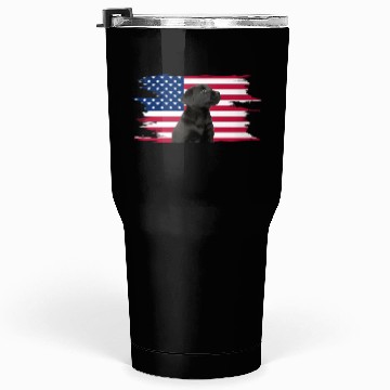 Discover American Flag Dog Black Lab Puppy Tumblers 30 Oz