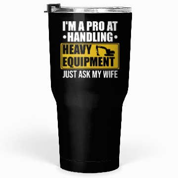 Discover Heavy Equipment Operator Pun Retro Excavator Tumblers 30 Oz