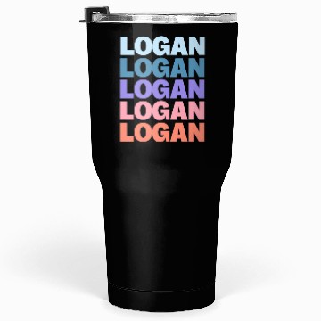 Discover Modern Repeated Text Logan Tumblers 30 Oz
