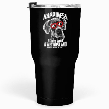 Discover Happiness Starts Great Dane Tumblers 30 Oz