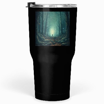 Discover Emerald Serenity: Twilight's Verdant Embrace Tumblers 30 Oz