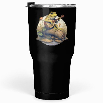 Discover Frog Playing Banjo On Log Vintage Tumblers 30 Oz