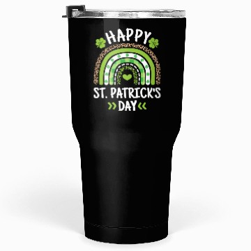 Discover Happy St Patric Day Leopard Print Rainbow Tumblers 30 Oz