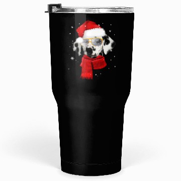 Discover Dalmatian Wearing Glass Seeing Reindeer Dog Tumblers 30 Oz
