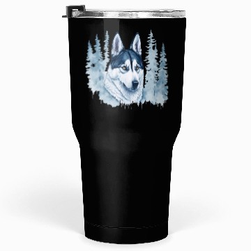 Discover Siberian Husky With A Winter Forest Tumblers 30 Oz
