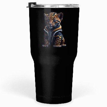 Discover A cute tiny hyper realistic baby jaguar Tumblers 30 Oz