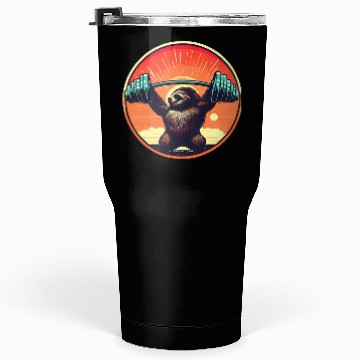 Discover Sloth Dumbbells Fitness Sunset Tumblers 30 Oz