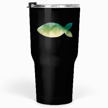 Discover Fish green watercolor Tumblers 30 Oz