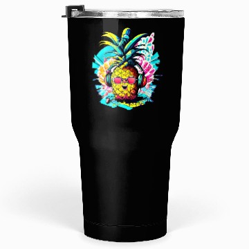 Discover Tropic Beats: Pineapple Party Vibes Tumblers 30 Oz