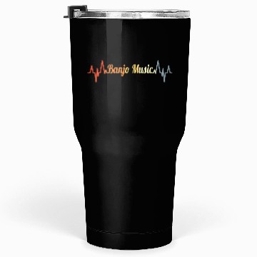 Discover Banjo Music ECG Heartline Banjo Instructor Tumblers 30 Oz