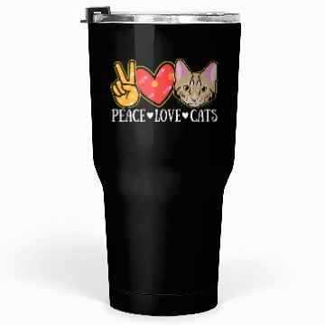 Discover Peace Love Cats Kitten Meowsome Cat Tumblers 30 Oz