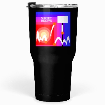 Discover Basketball Gift: Sunset Hoops Tumblers 30 Oz