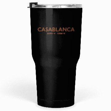 Discover Morocco City Coordinates Casablanca Tumblers 30 Oz