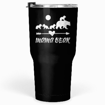 Discover Mama Bear Tumblers 30 Oz With Four Bear Cubs