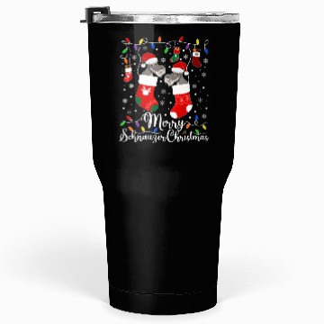 Discover Merry Schnauzer Mini Schnauzer Xmas Tumblers 30 Oz
