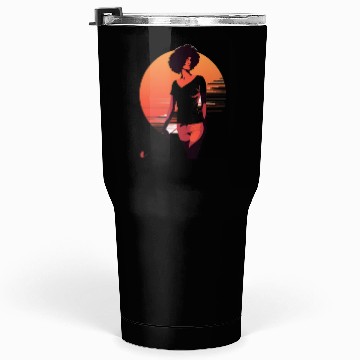 Discover Golfer Girl Afro Woman Golf Player African Tumblers 30 Oz