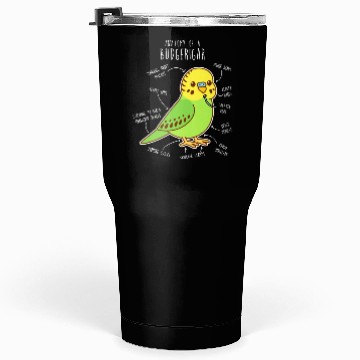 Discover Green Budgie Anatomy Tumblers 30 Oz