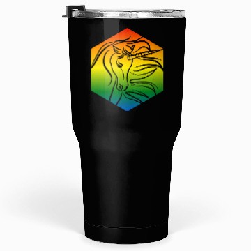 Discover Rainbow Unicorn Silhouette | TTRPG Pride Tumblers 30 Oz