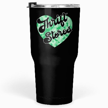 Discover Thrift Stores green camo heart Tumblers 30 Oz