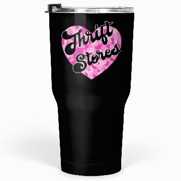 Discover Thrift Stores pink camo heart Tumblers 30 Oz