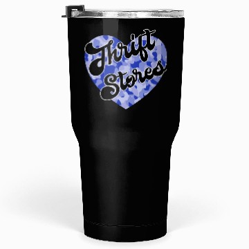 Discover Thrift Stores blue camo heart Tumblers 30 Oz
