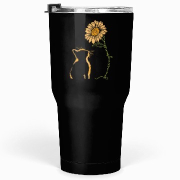Discover Cute cat with sunflower Tumblers 30 Oz