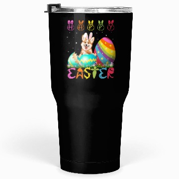 Discover Easter Day Corgi Dog Family Easter Tumblers 30 Oz
