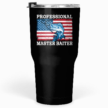 Discover Professional Master Baiter Us American Flag Bass Tumblers 30 Oz