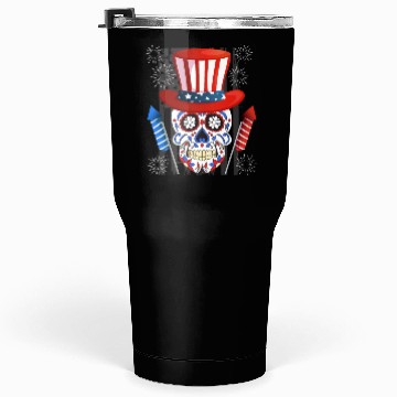 Discover Independence Day Firecracker Skull USA Party Tumblers 30 Oz
