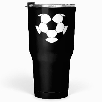 Discover Soccer Ball Pattern Love Heart Tumblers 30 Oz